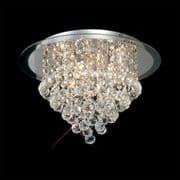 Arthill Large Flush Fitting in Polished Chrome with Crystal Droplets