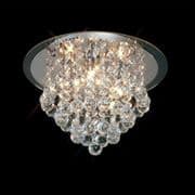 Arthill Small Flush Fitting in Polished Chrome and Crystal Droplets