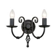 Artisan Double Wall Light in a Black Finish - ELSTEAD ART2 BLK