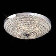 Astmoor 4 Light Flush Fitting in Polished Chrome and Crystal