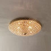 Astmoor 4 Light Flush in French Gold and Crystal