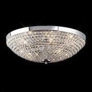 Astmoor 6 Light Flush Fitting in Polished Chrome and Crystal