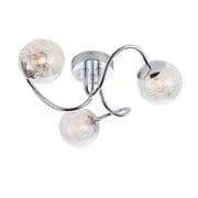 Auria 3 Light Fitting in Polished Chrome with Decorative Glass Shades - ENDON 76880