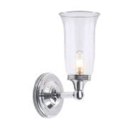 Austen 2 Solid Brass Single Bathroom Wall Light in a Polished Chrome finish and Glass Shade IP44 - ELSTEAD BATH/AUSTEN2 PC