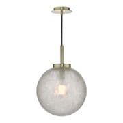 Avari Single Pendant Satin Brass with a Frosted Glass Shade - där AVA0141