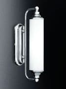 Bakewell Bathroom Wall Light in Polished Chrome with an Opal Gloss Shade, IP44 Rated
