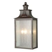 Balmoral Wrought Iron Half Lantern in an Old Bronze Finish IP44 - ELSTEAD BALMORAL
