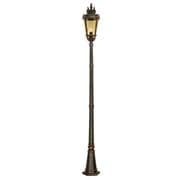 Baltimore Lamp Post hand finished in Old Bronze Patina with Amber Tinted Glass IP44 - ELSTEAD BT5/L
