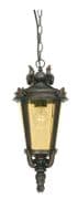 Baltimore Large Porch Lantern hand finished in Old Bronze Patina with Amber Tinted Glass IP23 - ELSTEAD BT8/L
