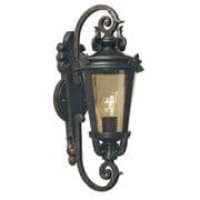 Baltimore Medium Lantern hand finished in Old Bronze Patina with Amber Tinted Glass IP44 - ELSTEAD BT1/M