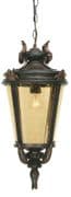 Baltimore Medium Porch Lantern hand finished in Old Bronze Patina with Amber Tinted Glass IP23 - ELSTEAD BT8/M
