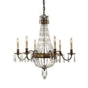 Bellini 6 Light Chandelier in a Bronze finish with Antique Quartz Crystal Decoration - FEISS FE/BELLINI6