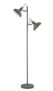 Beltex Adjustable Floor Lamp in a Copper and Sand Grey Finish