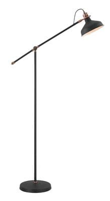 Beltex Adjustable Floor/Reading Lamp  in a Copper and Graphite Finish