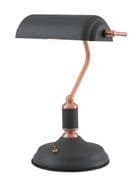 Beltex Bankers Lamp in a Copper and Graphite Finish