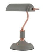 Beltex Bankers Lamp in a Copper and Sand Grey Finish