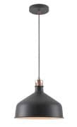 Beltex Medium Pendant in a Copper and Graphite Finish