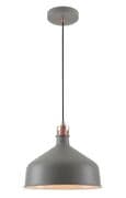 Beltex Medium Pendant in a Copper and Sand Grey Finish