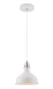 Beltex Small Pendant in a Satin Nickel and White Finish