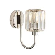 Berenice Wall Light in Polished Chrome with a Cut Glass Shade - ENDON 104109
