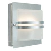 Bern Wall Light in a Galvanised finish with a Frosted Lens IP54 - NORLYS BERN E27 GAL F