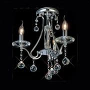 Bickerton 3 Light in Polished Chrome and Crystal