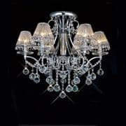 Bickerton 6 Light in Polished Chrome and Crystal