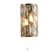 Bijou Wall Light in Antique Brass with Champagne Glass Decoration, Switched - Searchlight 6582-2AB