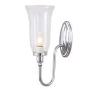 Blake 2 Solid Brass Single Bathroom Wall Light in a Polished Chrome finish and Glass Shade IP44 - ELSTEAD BATH/BLAKE2 PC