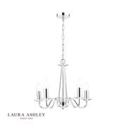 Blake 5 Light Fitting in Polished Chrome and Crystal - Laura Ashley LA3702763-Q
