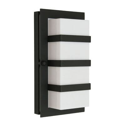Boden Wall Light finished in Black with an Opal Lens IP54 - NORLYS BODEN E27 BLK O
