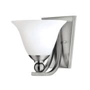Bolla Single Wall Light in Brushed Nickel with an Opal Glass Shade - HINKLEY HK/BOLLA1