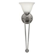 Bolla Torchiere Wall Light in Brushed Nickel with an Opal Glass Shade - HINKLEY HK/BOLLA1/B