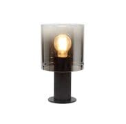 Boreray Table Lamp in Black with a Faded Smoked Glass Shade