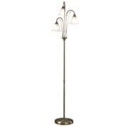 Boston Floor Lamp in Antique Brass with Glass Shades - där BOS49