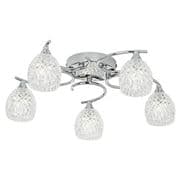 Boyer 5 Light in Polished Chrome with Crystal Glass Shades - ENDON BOYER-5CH