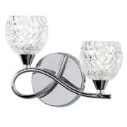 Boyer Wall Light in Polished Chrome with Clear Glass Shades - ENDON BOYER-2WBCH-L