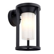 Braden Outdoor Wall Light in a Textured Black Finish with White Shade IP44 Rated - ENDON 96916
