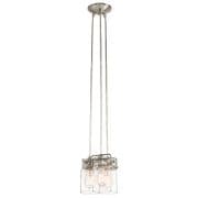 Brinley 3 Light Pendant in Brushed Nickel with Glass Shades - KICHLER KL/BRINLEY3 NI