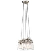Brinley 6 Light Pendant in Brushed Nickel with Glass Shades - KICHLER KL/BRINLEY6 NI