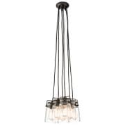 Brinley 6 Light Pendant in Olde Bronze with Glass Shades - KICHLER KL-BRINLEY6/OZ