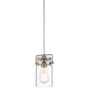 Brinley Single Pendant in Brushed Nickel with a Glass Shade - KICHLER KL/BRINLEY/MP NI