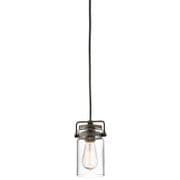 Brinley Single Pendant in Olde Bronze with a Glass Shade - KICHLER KL-BRINLEY/MP/OZ