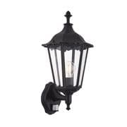 Burford Outdoor PIR Up Lantern in a Black Finish IP44 - ENDON 76548