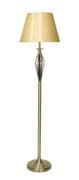 Bybliss Antique Brass Floor Lamp with a Co-ordinating Fabric Shade - där BYB4975