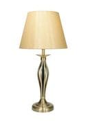 Bybliss Antique Brass Table Lamp with a Co-ordinating Fabric Shade - där BYB4075