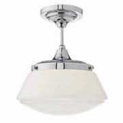 Caden Bathroom Ceiling Fitting in Polished Chrome with an Opal Glass Shade IP44 - där CAD0150