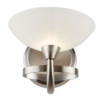 Cagney Wall Light in Satin Chrome with Etched Glass - ENDON CAGNEY-1WBSC