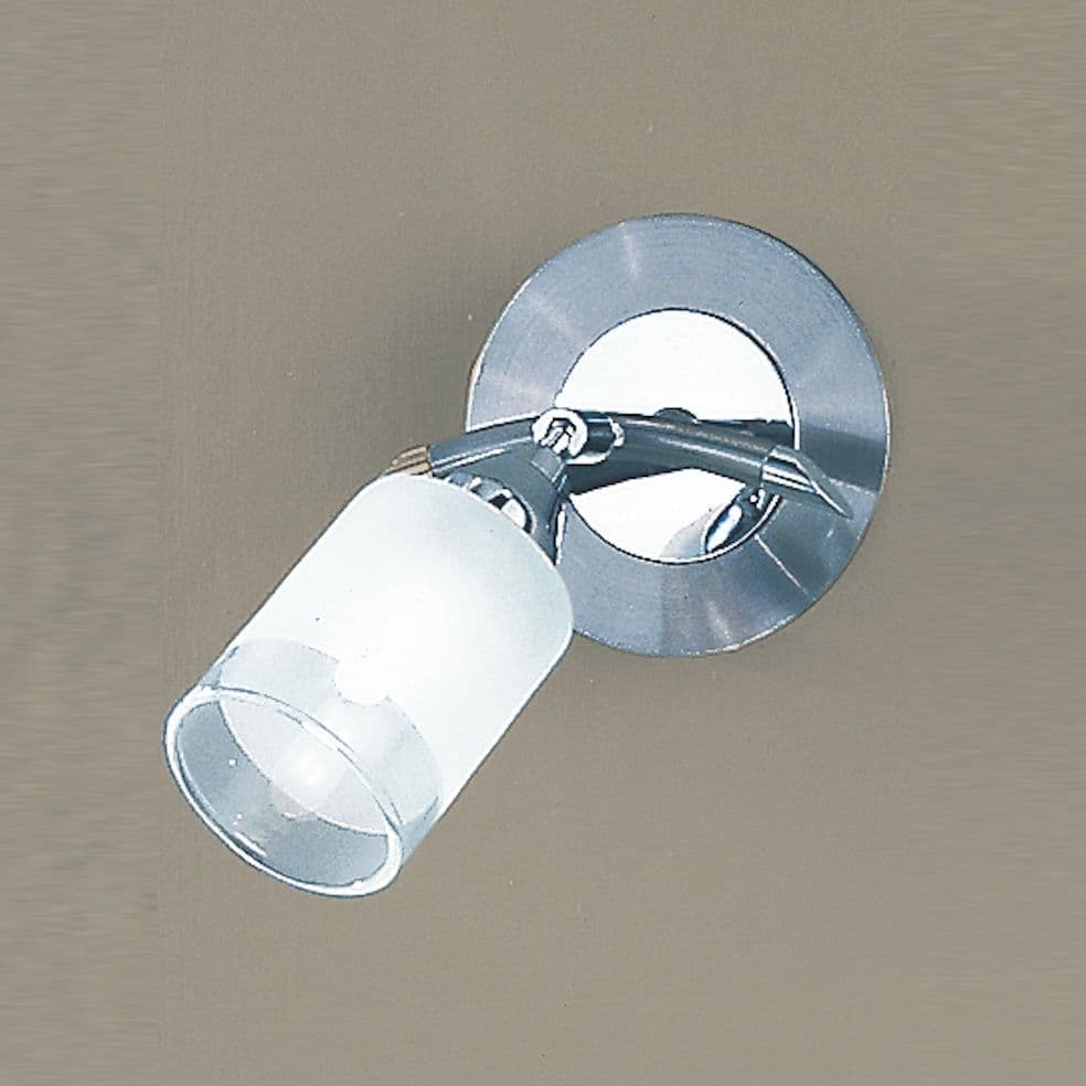 Caistor Single Wall Light in Polished and Satin Chrome with a Clear