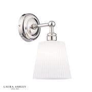 Callaghan Bathroom Wall Light in Polished Chrome with Ribbed Glass IP44 - LAURA ASHLEY LA3756601-Q